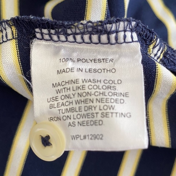 Haggar Cool Performance Striped Golf Polos 2 pc Set Size Large - Picture 6 of 15